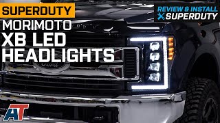 20172019 SuperDuty Morimoto XB LED Headlights Black Housing Review amp Install [upl. by Christyna114]