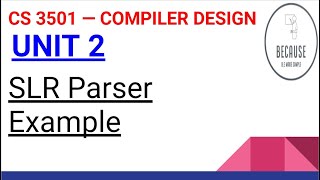 229 SLR Parser with Example in Tamil [upl. by Intirb]