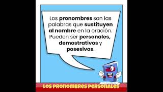 5 ejemplos de pronombres y cómo diferenciar los pronombres personales [upl. by Etteloiv705]