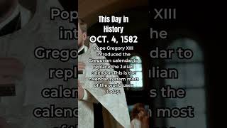 Oct 4 1582  Gregorian Calendar Implemented shorts history calendar [upl. by Nations]