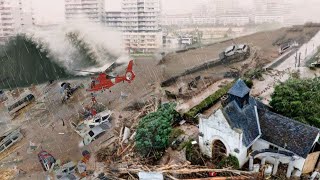 Italy and France now Tsunami Flash flood Storm hit entire city [upl. by Newra]