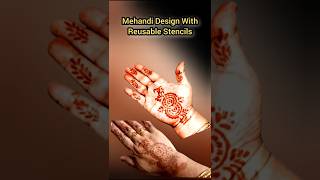 Mehandi Design With Stencils shorts youtubeshorts shortsvideo viral trending ArunasMagazine [upl. by Neeloj117]