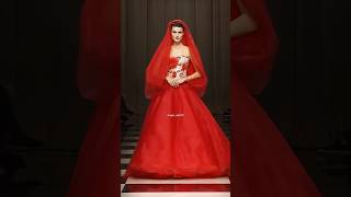 Blanca Padilla as a red bride for Giorgio Armani FW 2023 ❤️✨ blancapadilla runway bride [upl. by Lapham]