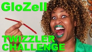 GloZell  Twizzler Challenge  Mystery Guest [upl. by Zitvaa916]