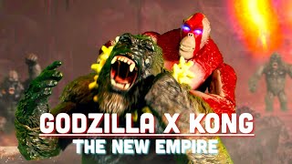 Godzilla x Kong The New Empire  Kong vs Skar King  Stop Motion [upl. by Reel]