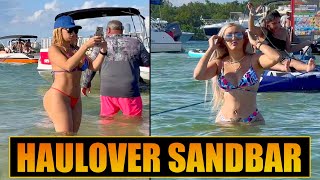 MIAMI SANDBAR LIFE  BOAT PARTY AT HAULOVER SANDBAR  BOAT ZONE [upl. by Zednanref]