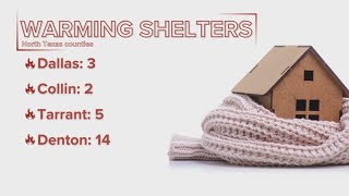 DFW arctic blast Warming shelters available in North Texas [upl. by Acirne]