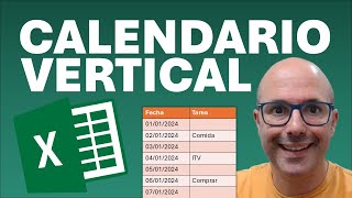 ✅ CALENDARIO VERTICAL EN excel [upl. by Perrine]