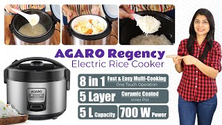 How to Use a Rice Cooker AGARO Regency 5L Rice Cooker [upl. by Nylesoj]