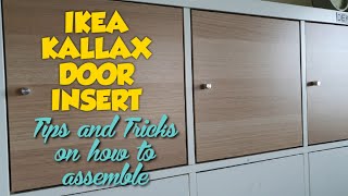 TIPS amp TRICKS ON HOW TO ASSEMBLE IKEA KALLAX DOOR INSERT ♧ JnC CORNER [upl. by Nama280]