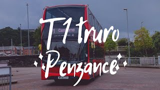 Full route T1 tinner Truro to Penzance first kernow [upl. by Aicilak574]