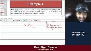 CS Executive Tax Laws amp Practice  Chapter 2  Class 6  Residential Status [upl. by Ayyn706]