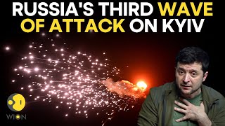 Air raid sirens blare as explosions rock Kyiv in a predawn attack  RussiaUkraine War Live  WION [upl. by Atinrahs]