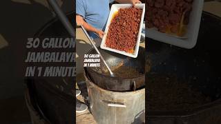 30 Gallon Jambalaya in 1 minute short jambalaya [upl. by Epps703]