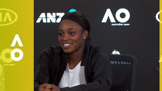 Sloane Stephens press conference 1R  Australian Open 2018 [upl. by Hutchins246]