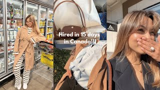 I GOT A JOB WITHIN 15 DAYS IN CANADA  job hunting multiple interviews groceries amp more [upl. by Anneres]