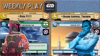 BOBA FETT ECL x THRAWN BLUE  MIDRANGE x CONTROL  WEEKLY PLAY  STAR WARS UNLIMITED  BO1  swu [upl. by Fisk]