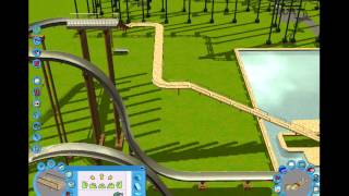 Roller Coaster Tycoon 3 Tutorial Entrance amp Exits and Connecting Water Slides to Pool Complex [upl. by Stormy]