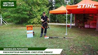 STIHL FRANCE  MAXIMILIEN POTIGNON PRESENTE DE NOUVEAUX ACCESSOIRES POUR 2024 AU STIHL TOUR 2023 [upl. by Naened]