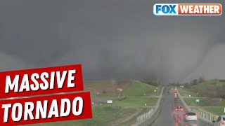 Massive Wedge Tornado Moves Through Iowa [upl. by Klump461]