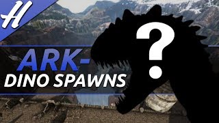 RAGNAROK DINO SPAWN LOCATIONS  ARK SURVIVAL EVOLVED [upl. by Lrat617]