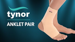 Tynor Anklet Pair D03 for compression warmth amp support to the ankle joint [upl. by Lemrahs809]