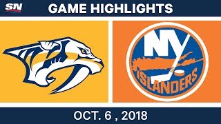 NHL Highlights  Predators vs Islanders  Oct 6 2018 [upl. by Esojnauj]