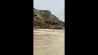 Beautiful Porthcurno Beach in Cornwall England [upl. by Ellenij]