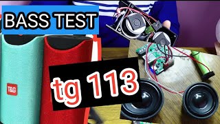 TG113 Bluetooth speaker  bass test and inside look [upl. by Ellora]