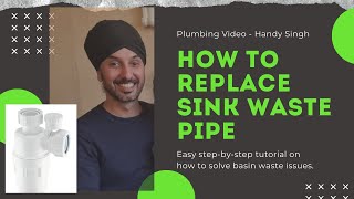 How To Replace a Basin Sink Waste Bottle Trap  Anti Syphon  Mcalpine [upl. by Lednek]