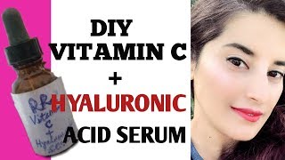 How to make VITAMIN C HYALURONIC ACID Serum at home using Hyalugel and Vitamin c powder for skin [upl. by Finnie]