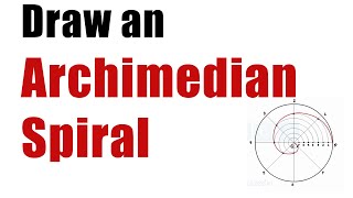 Draw An ARCHIMEDIAN SPRIAL in EASY STEPS Engineering Curves  Engineering Drawing [upl. by Ardnosac]