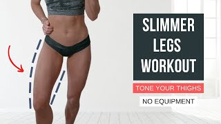 SLIMMER LEGS in 10 Days lose thigh fat  5 minute Home Workout [upl. by Meletius]