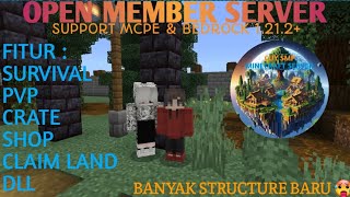 BANYAK STRUCTURE BARU 🥵  OPEN MEMBER SERVER MINECRAFT PE 1212  SKUY JOIN [upl. by Airal]