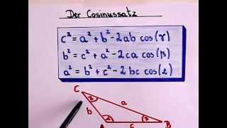 Der Kosinussatz  Erklärung [upl. by Aronoff]