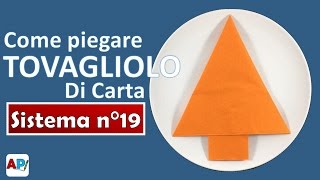 Come piegare tovagliolo di carta  Albero di Natale  Tovaglioli fai da te [upl. by Aidiruy149]