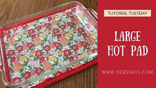 Learn How to Sew a Homemade Large Hot Pad for a Casserole Dish  Quick and Easy DIY Project [upl. by Etoile205]