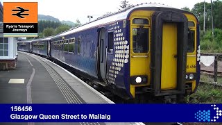 156456 Glasgow Queen Street to Mallaig [upl. by Olodort374]