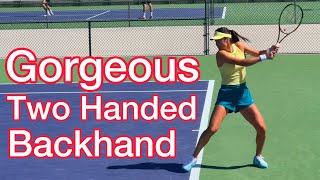 3 Tips From The Emma Raducanu Two Handed Backhand Tennis Technique Explained [upl. by Latimore21]