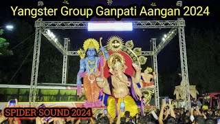 youngsters group ganpati aagman 2024  vadodara biggest ganpati aagman 2024  spider sound 2024 [upl. by Marra798]