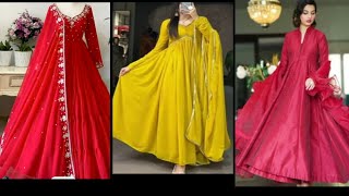 Beautiful long frock design ideas for girls 2024 [upl. by Baoj]