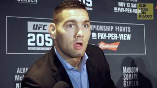 UFC 205 Chris Weidman on Fighter With AIDS Fighting In New York Prior to Regulated MMA [upl. by Nathanil]