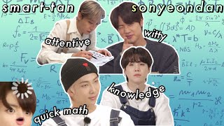 when bts hyung line blew our minds with their intelligence  smarttan sonyeondan [upl. by Einned]