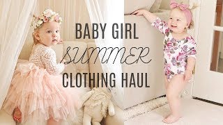 Affordable Baby Girl Clothing Haul Old navy Target Baby amp Walmart [upl. by Marney]