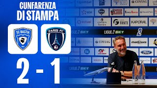 SC Bastia 21 Paris FC  A cunfarenza di stampa di Benoît Tavenot [upl. by Mayyahk]