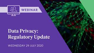 Webinar Data Privacy  Regulatory Update [upl. by Kistner]