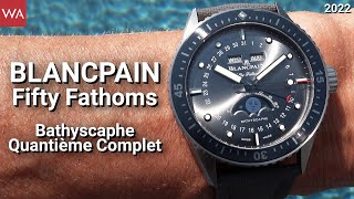 BLANCPAIN Fifty Fathoms Bathyscaphe Quantième Complet Grade 23 titanium case [upl. by Ayotahs]