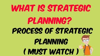 What is Strategic Planning  Strategic Planning Process  in UrduHindi [upl. by Chassin]