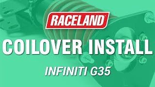 How To Install Raceland Infiniti G35 Coilovers [upl. by Lachman370]