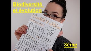 Biodiversité et évolution  3ème  Madame SVT [upl. by Joletta]